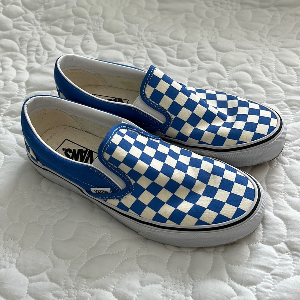 Blue checkered VANS!